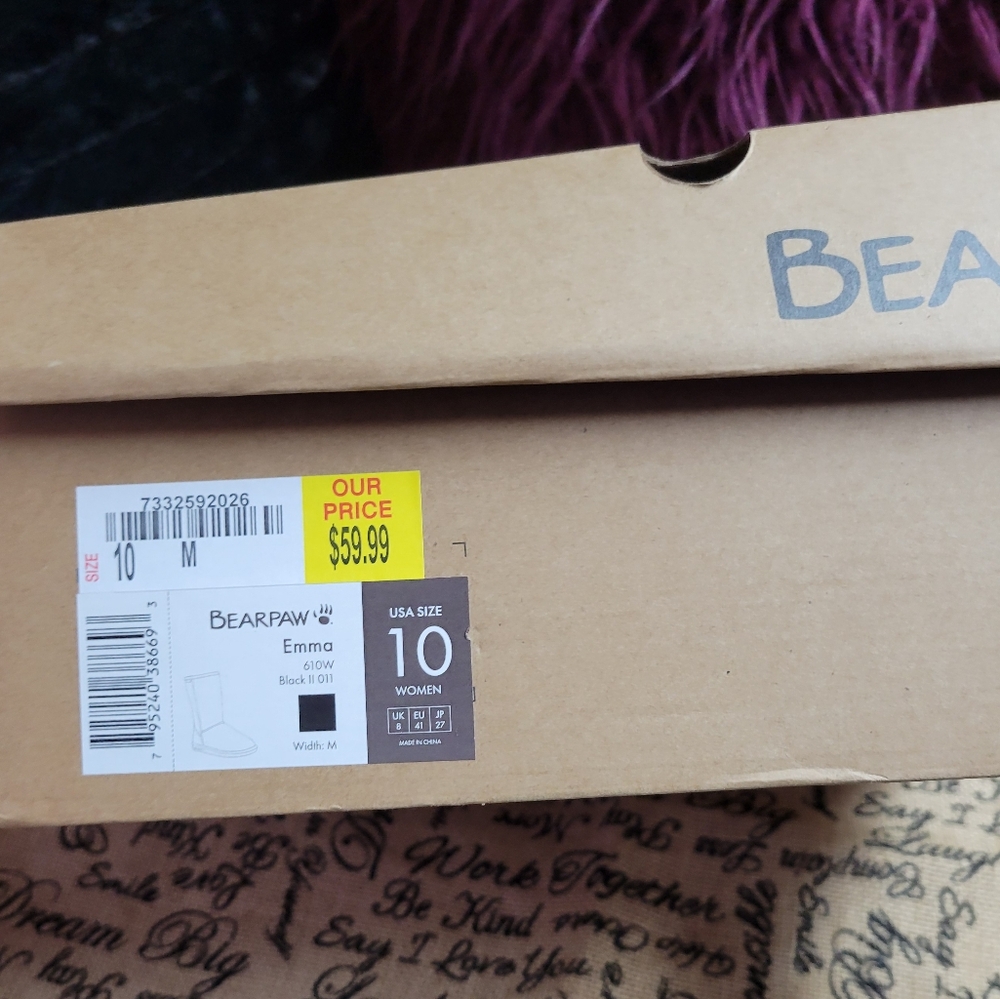 BearPaw size 10 Suede Emma boots-black - Picture 8 of 9